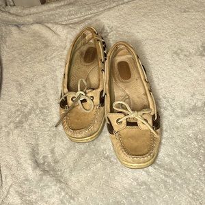 these are sperry boat shoes with animal print
